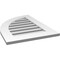 Ekena Millwork Quarter Round Top Left Surface Mount PVC Gable Vent w/ 3-1/2"W x 1"P Standard Frame, 20"W x 28"H GVPQL20X2801SF - alternate 4